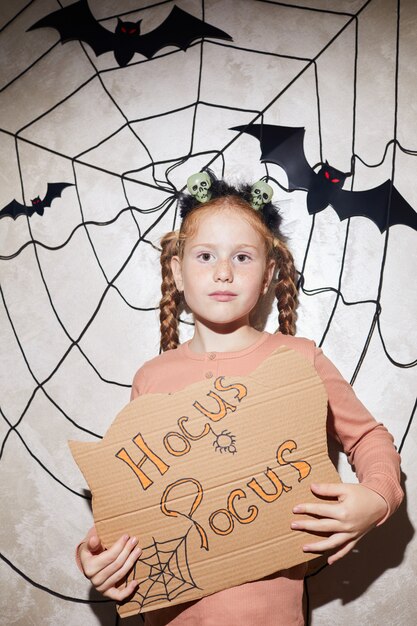 Photo halloween portrait of girl