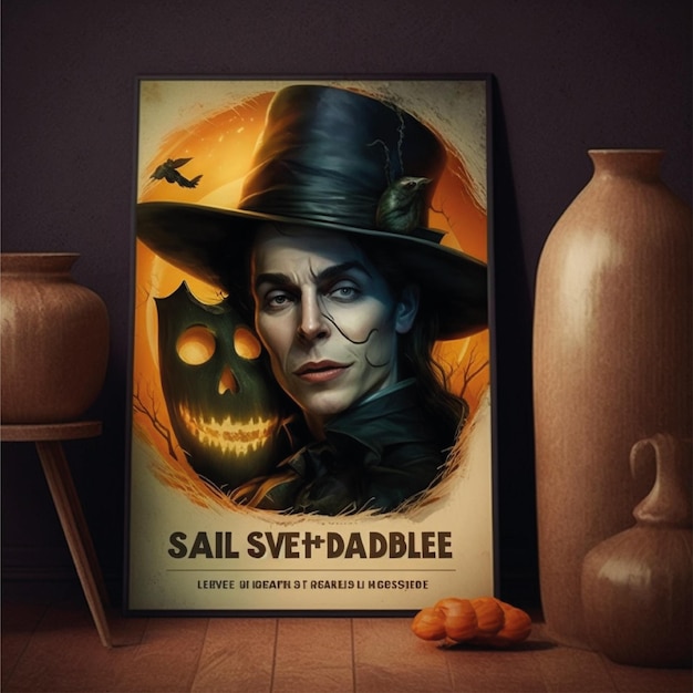 Halloween poster achtergrondontwerp