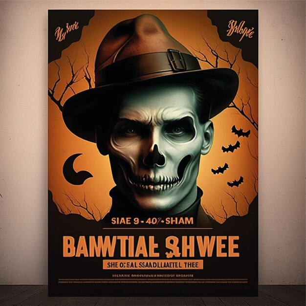 Halloween poster achtergrondontwerp