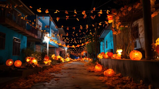 ハロウィン ポスターの背景デザイン カボチャ