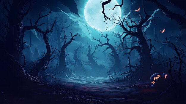 Halloween poster background design pumpkin