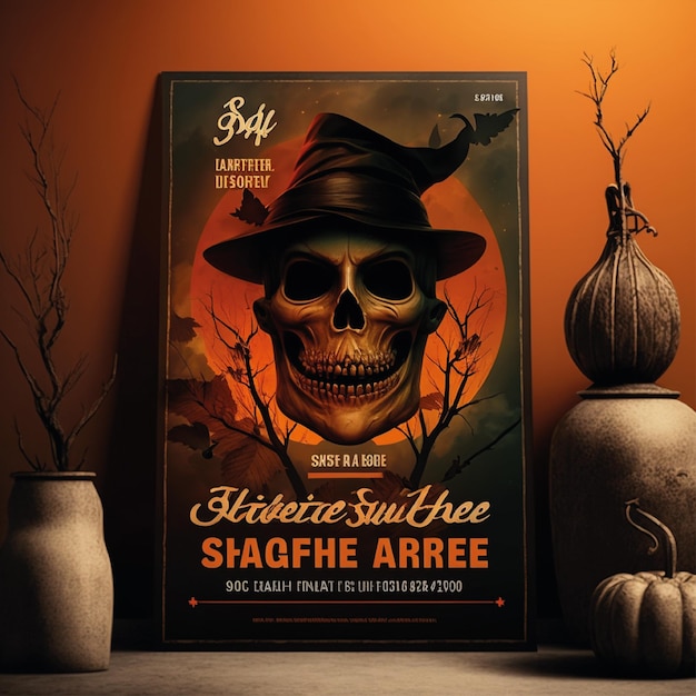 Foto halloween poster background design