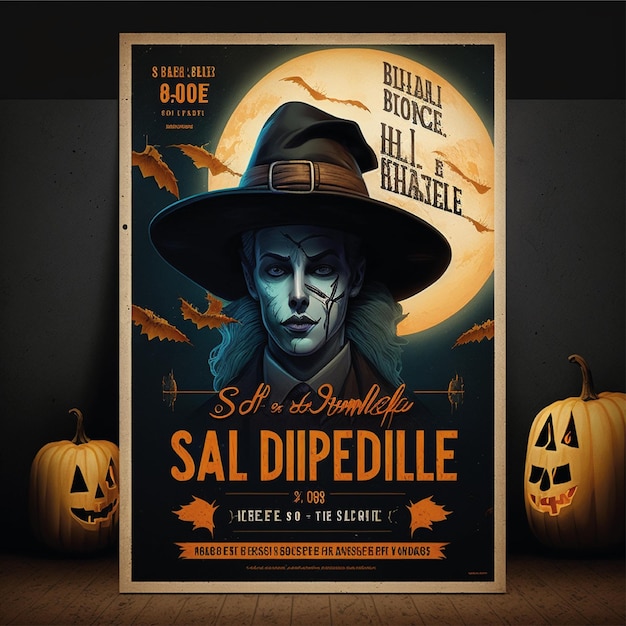 Foto disegno di sfondo per poster di halloween