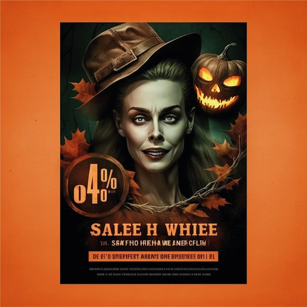 Photo halloween poster background design