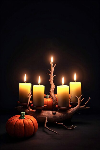 Плакат Хэллоуина с фоном тыквы