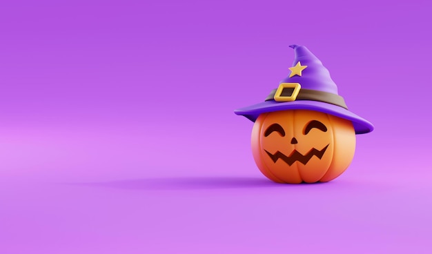 Halloween Promotion Poster or banner template with Halloween pumpkinWebsite