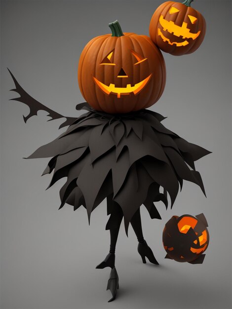 Photo halloween pumpkin 3d model