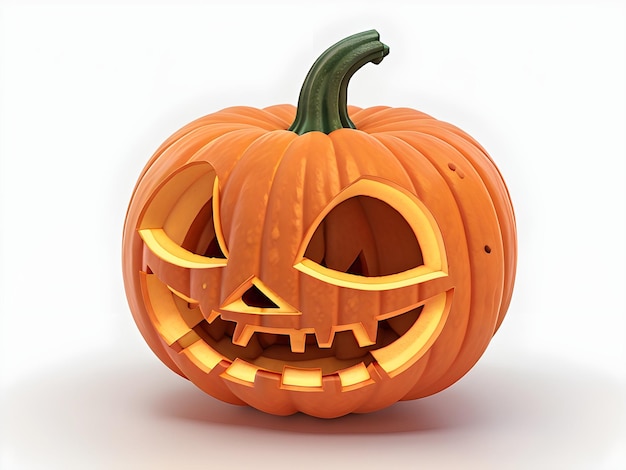 halloween pumpkin 3d render isolated