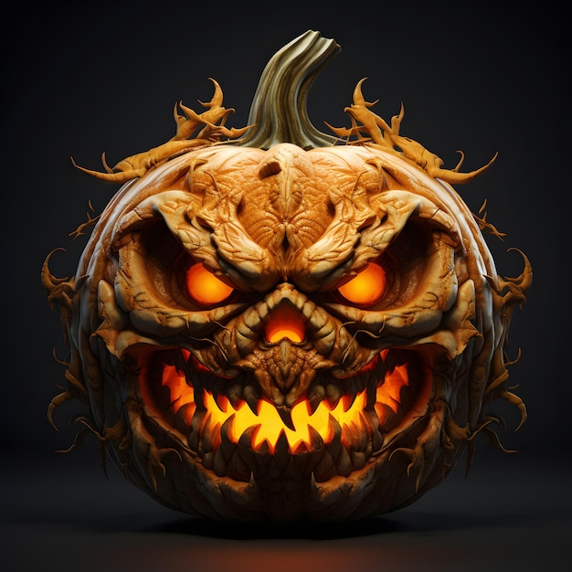 halloween pumpkin 3d scary design for halloween