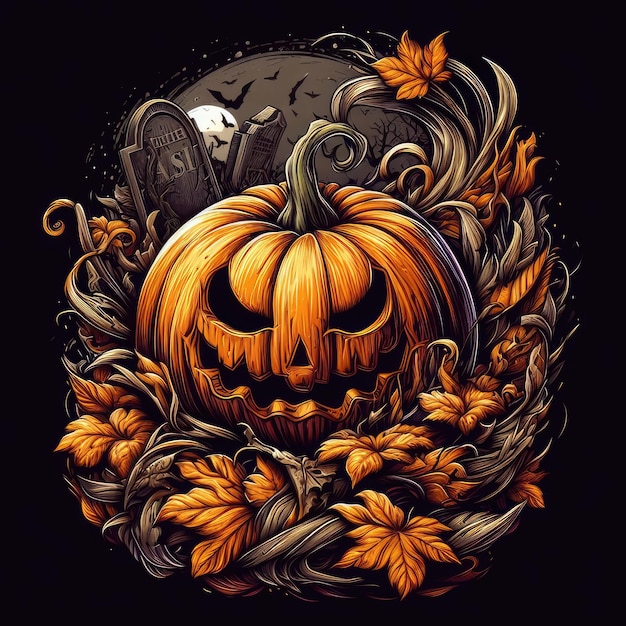 Halloween pumpkin abstract background