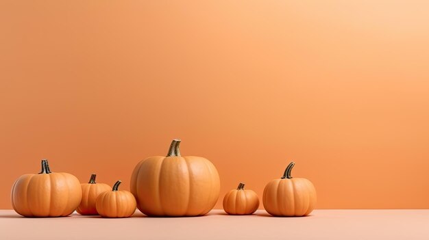 Halloween pumpkin autumn spooky season background AI Generated