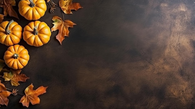 Halloween pumpkin autumn spooky season background AI Generated