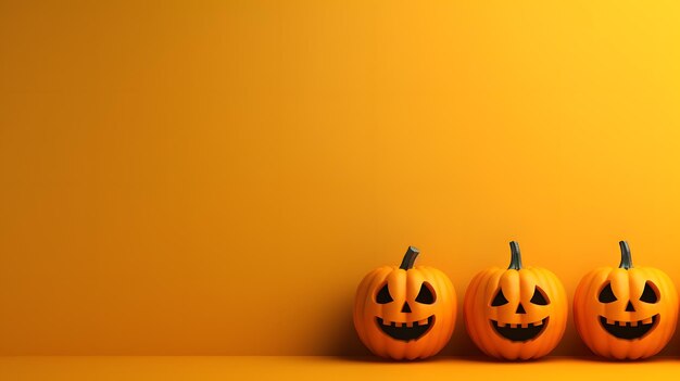 Halloween pumpkin background template banner