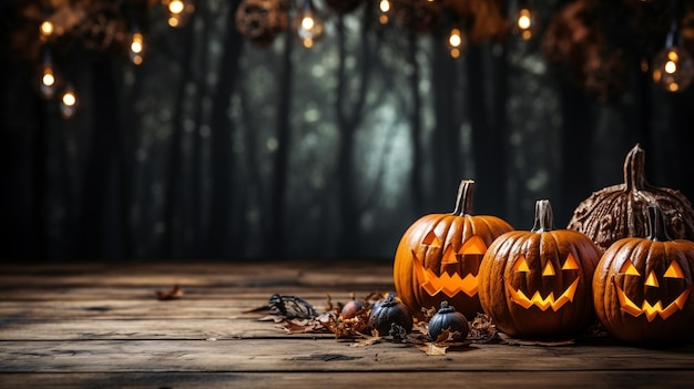 Halloween pumpkin background with copyspace