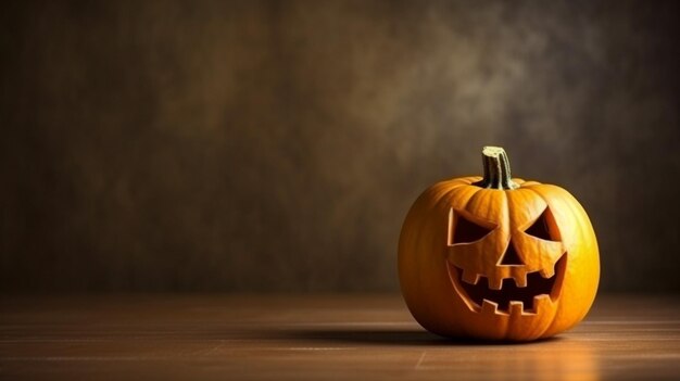 Halloween pumpkin background with copyspace