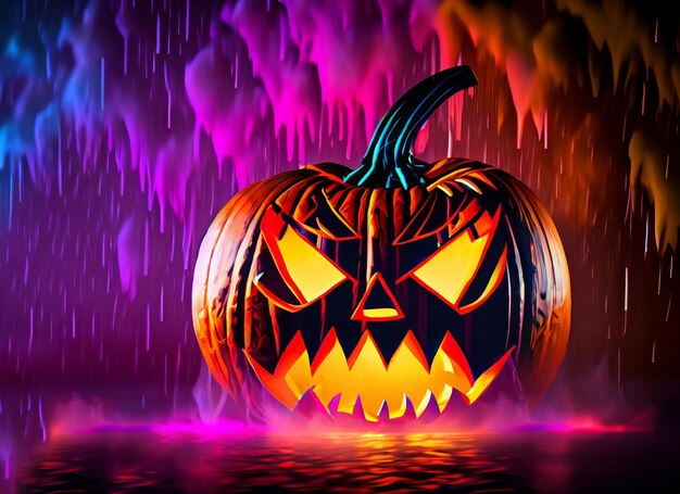 Photo halloween pumpkin background