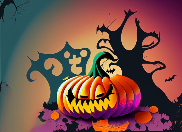 Halloween pumpkin background