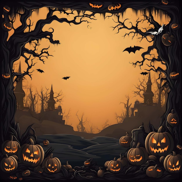 Halloween pumpkin background