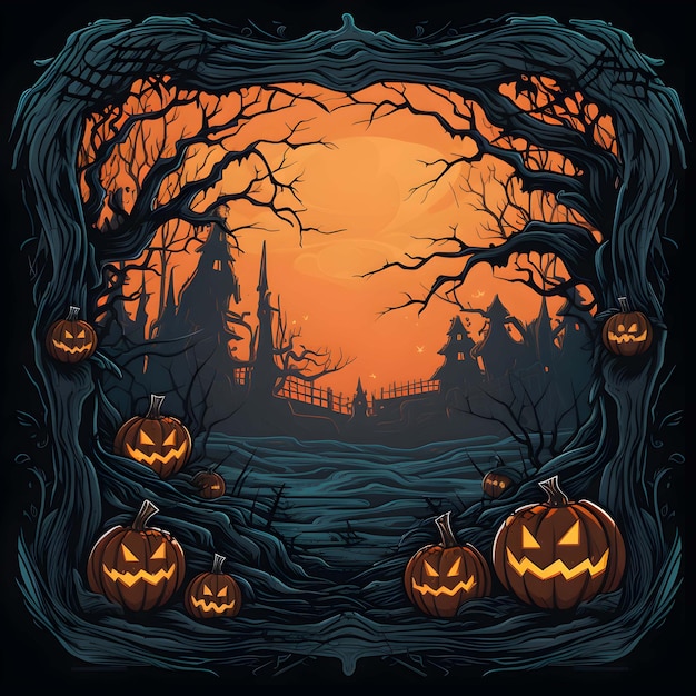 Halloween pumpkin background