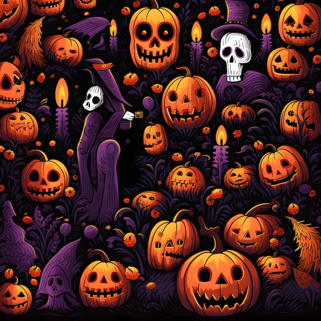 Halloween pumpkin background