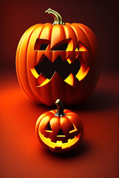 Halloween Pumpkin Beautiful jack o lantern pumpkin on a dark background