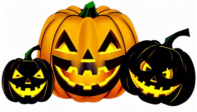 Halloween Pumpkin Burning Free PNG and PSD