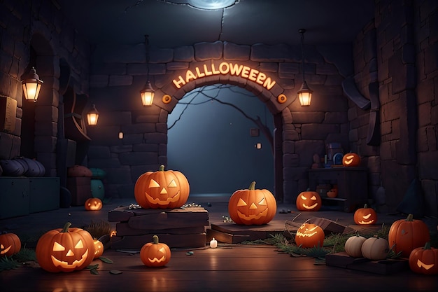 halloween pumpkin candle background