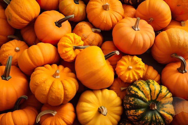 Halloween pumpkin in dark autumn mood ai generated