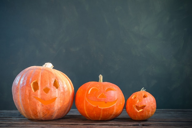 Halloween pumpkin on dark background