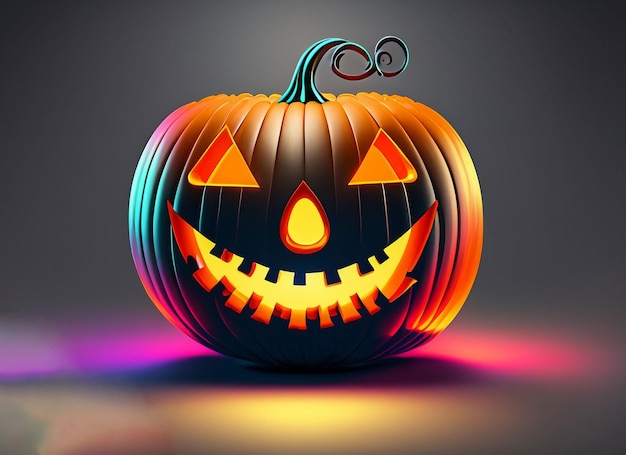 Halloween Pumpkin Face royalty colorful background