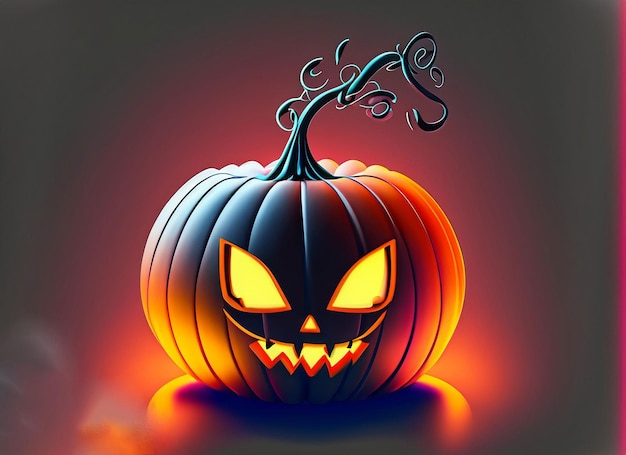 Halloween Pumpkin Face royalty colorful background