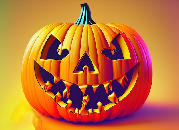 Halloween Pumpkin Face royalty colorful background