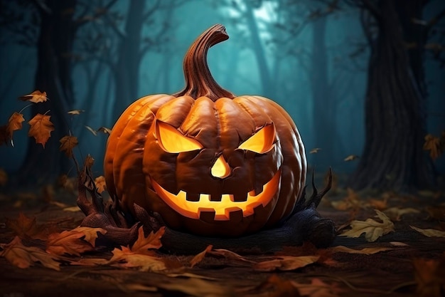 Halloween pumpkin at florest