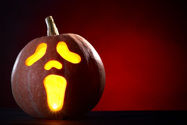 Halloween Pumpkin in a form of scream mask