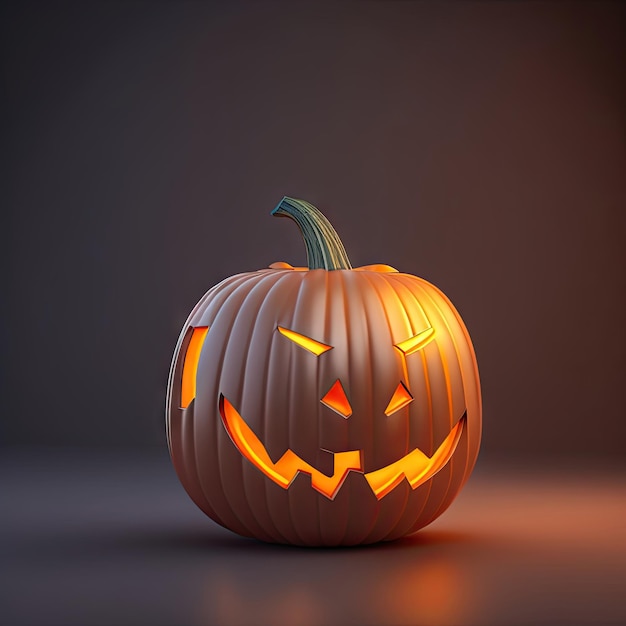 Halloween pumpkin from wireframe mesh Low poly concept Vector illustration