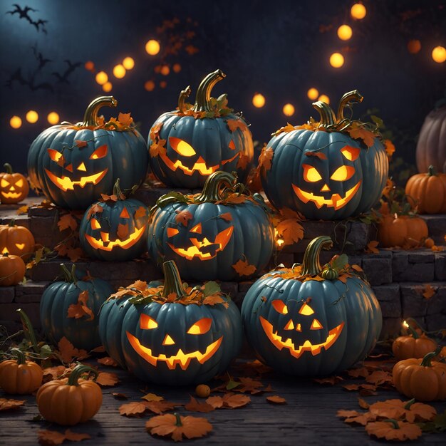 Halloween Pumpkin and ghost Background Pictures Photos and Images
