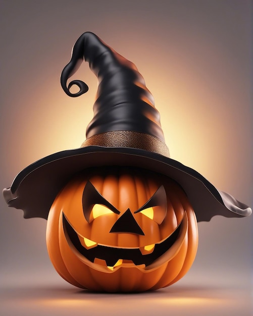 Halloween pumpkin head jack lantern with burning candles generated by AI