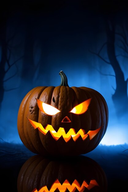 Lanterna con jack a testa di zucca di Halloween