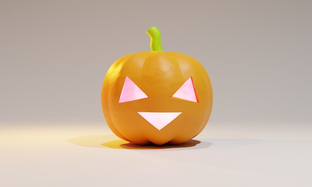 ハロウィーンカボチャイラスト3dデザイン分離