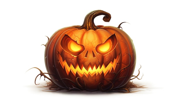 Halloween pumpkin Illustration created with Generative AI