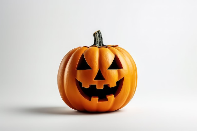 Halloween Pumpkin isolated on white background AI