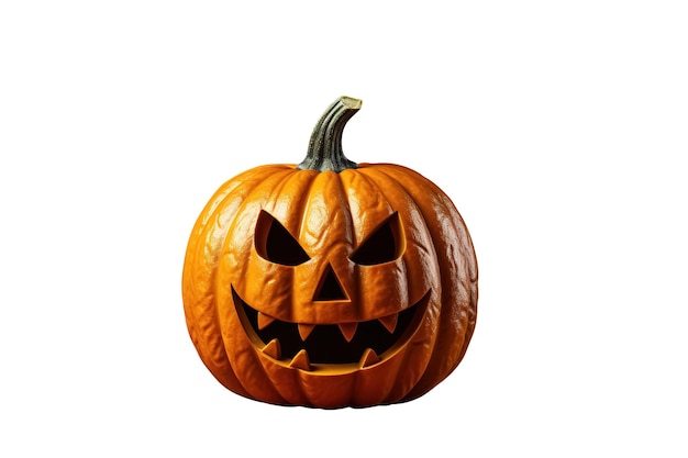halloween pumpkin isolated on white background Generative Ai