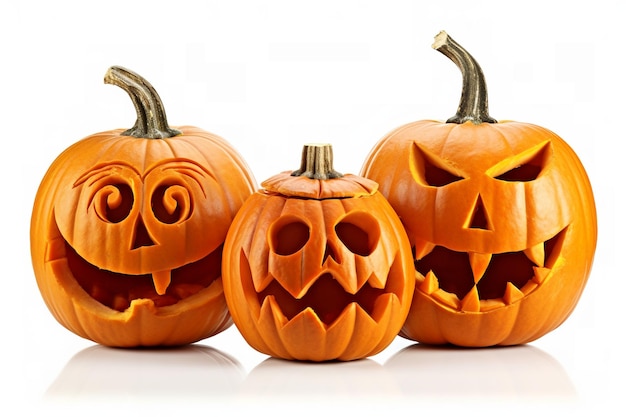 Halloween pumpkin isolated on the white background