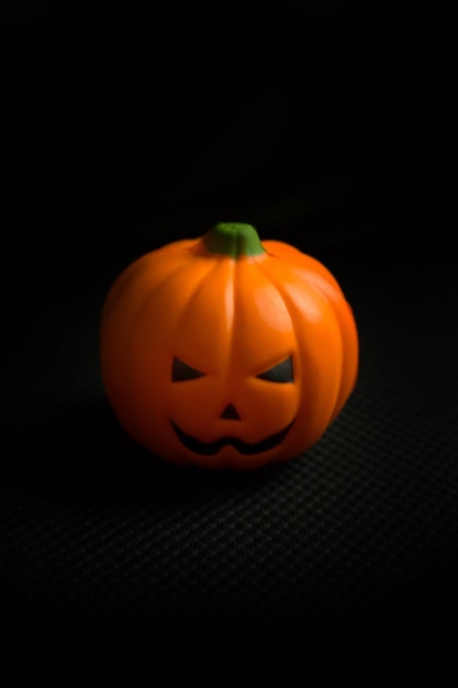 The halloween pumpkin jack in black holiday background image.