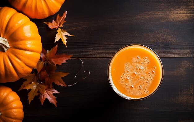 Halloween Pumpkin Juice from Top View