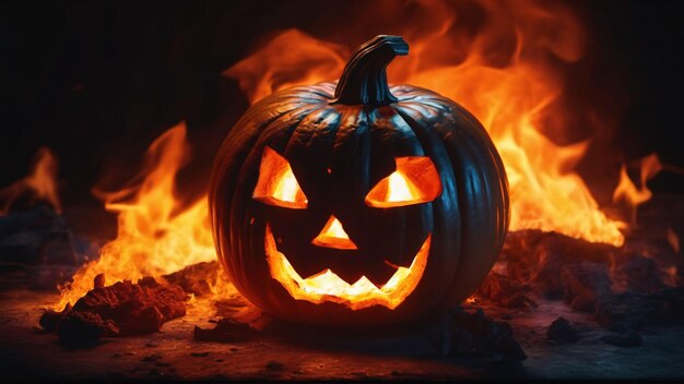 Halloween Pumpkin night realistic spooky masterpiece holiday