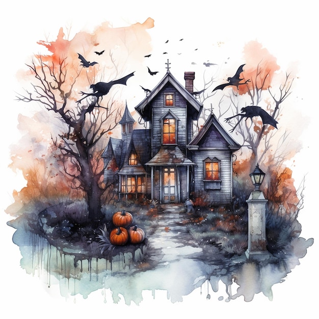 Watercolor Halloween Placemat 