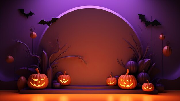 Halloween pumpkin podium