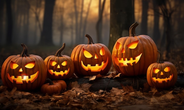 halloween pumpkin pumpkins and pumpkin face on the old wooden