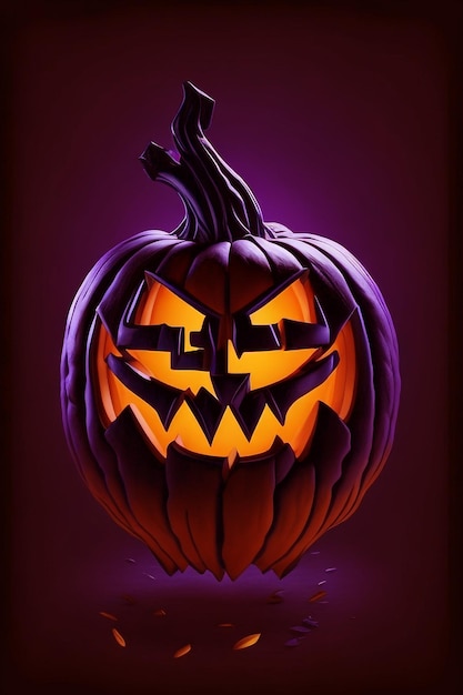 Halloween pumpkin scary design